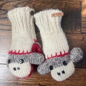 Delux monkey wool kids mittens